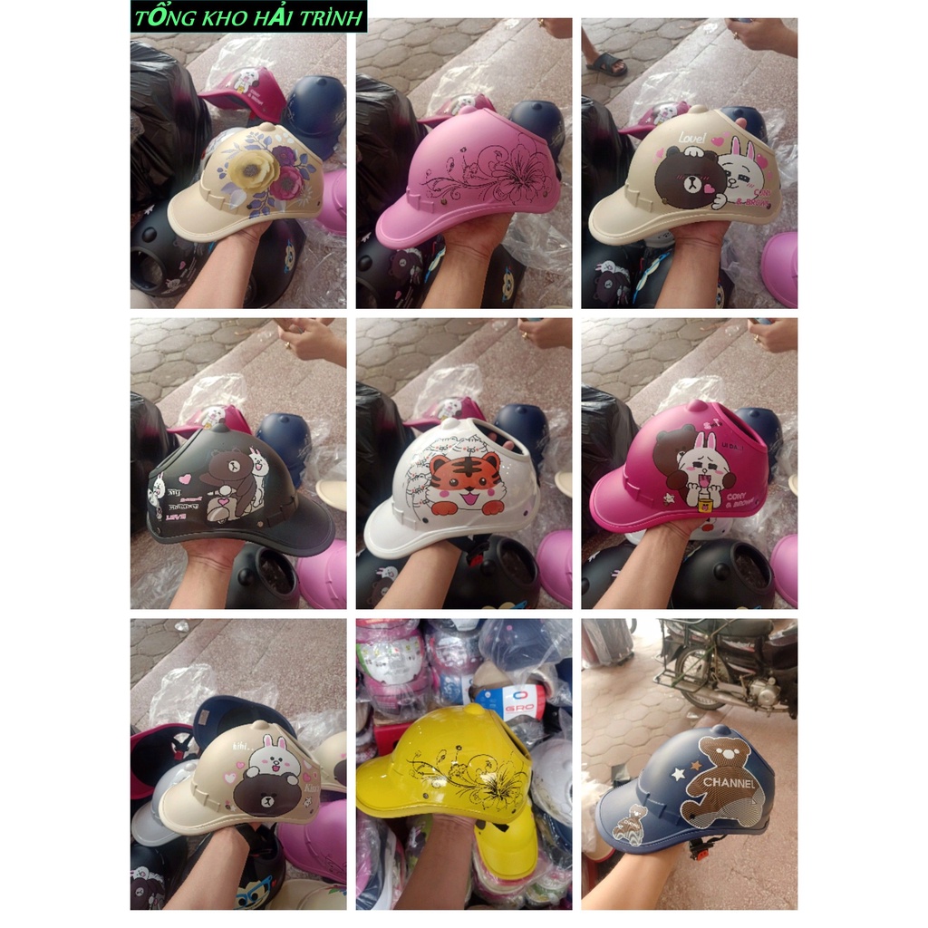 Mũ bảo hiểm khoét LỖ, khoét ĐỈNH thời trang,tóc đuôi gà ,búi cao ,thoáng mát cho mùa hè ,trẻ trung