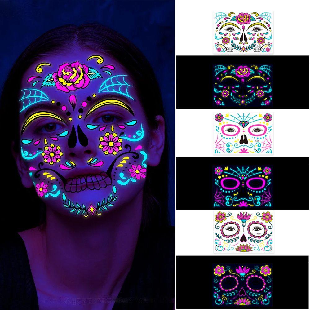 NEXTVN Set 4 Miếng Dán Hình Xăm Chuyển Nước Lâu Trôi Dễ Lau Chùi Trang Trí Tiệc Halloween