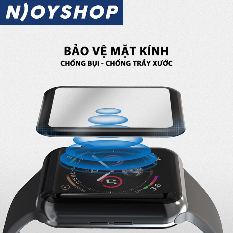 Kính Cường Lực Apple Watch Series 7 6 5 4 3 2 1 Viền Dẻo 3D Ôm Sát Full Màn 38Mm 40Mm 42Mm 44Mm 41MM 45MM