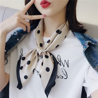 Khăn Quàng Cổ Nhỏ Hình Vuông Kiểu Retro Hàn Quốc Thời Trang Mùa Đông Cho Nữ