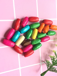 Hạt gỗ làm vòng các kiểu (gói 10g)