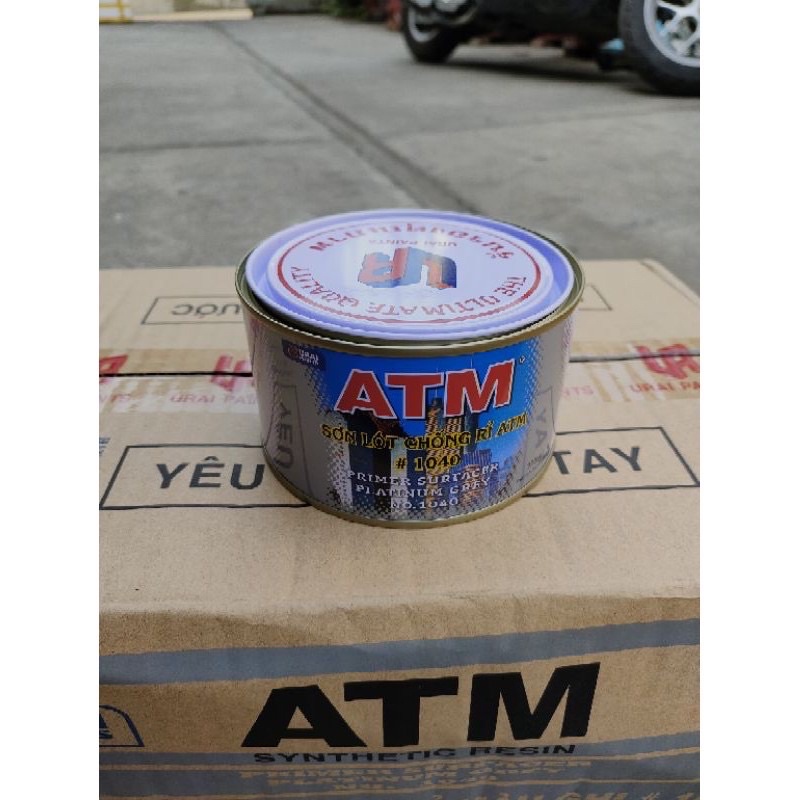 Sơn lót chống rỉ chống sét màu ghi xám ATM 1040 URAI PAINTS 375ml 0,5kg