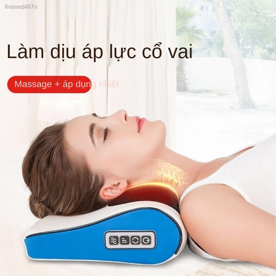 【2021】[Cùng đoạn văn] Máy mát xa cột sống cổ gối massage đa năng gia dụng áo thắt lưng cụ