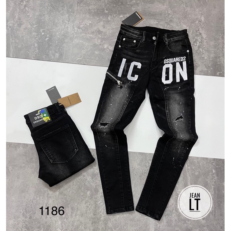 Quần bò biker Dsquared2 - Icon khóa vàng lệch - Quần jean nam ống côn | WebRaoVat - webraovat.net.vn