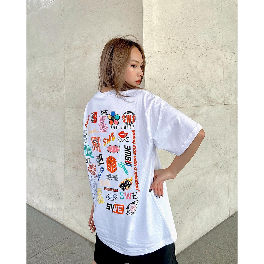 [FULLTAG CHÍNH HÃNG] Áo Thun SWE NHIỀU LOGO FULLTAG | Áo Thun COTTON 100% | CHUẨN CAO CẤP 1:1 LOCAL BRAND | BigBuy360 - bigbuy360.vn