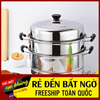 Nồi hấp inox 2 tầng 3 đáy