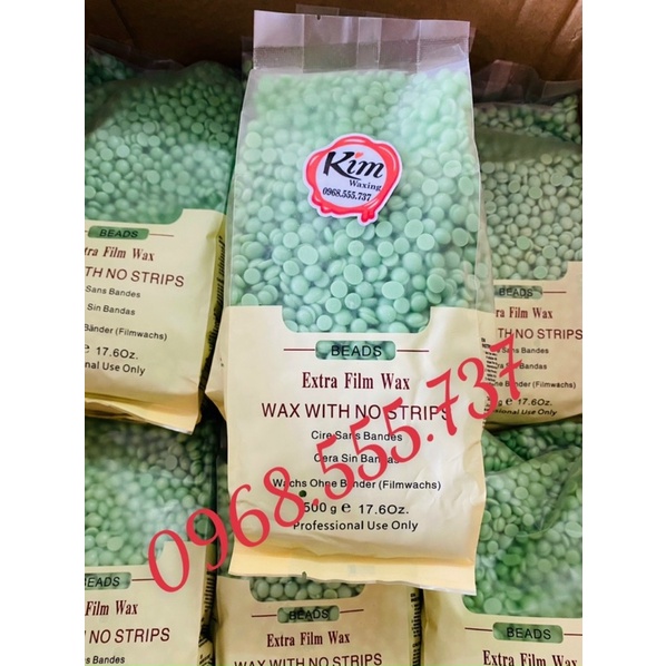 (Free que gỗ) Sáp wax nóng viên Hard wax beans 500g