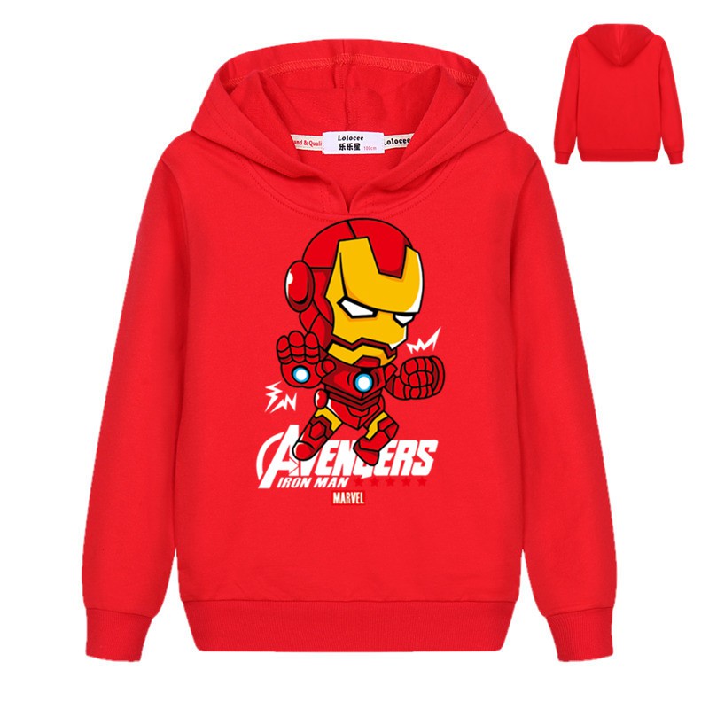 Áo Khoác Hoodie In Hình Siêu Anh Hùng Marvel Cá Tính Cho Bé Trai