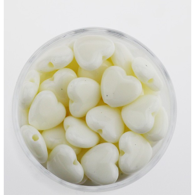 Hạt acrylic Hình Trái Tim Nhỏ 14Mm. Tự Làm Cho Trẻ Em