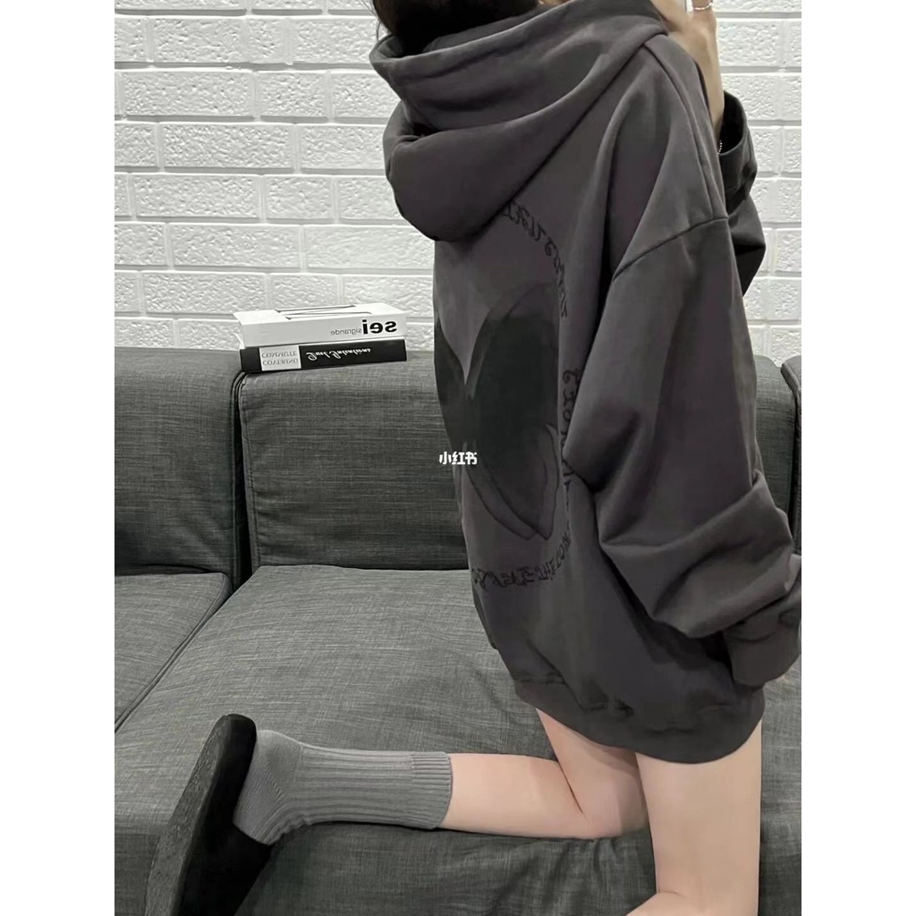 Áo Hoodie In Hình Bướm Phong Cách Retro Thời Trang Cho Nữ