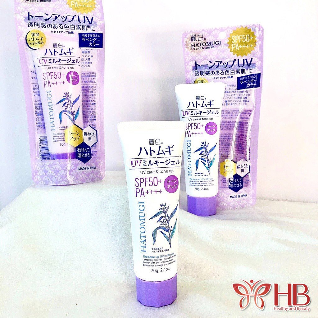 Kem chống nắng hatomugi SPF50+ PA++++, kem chống nắng ý dĩ dưỡng ẩm và làm trắng da