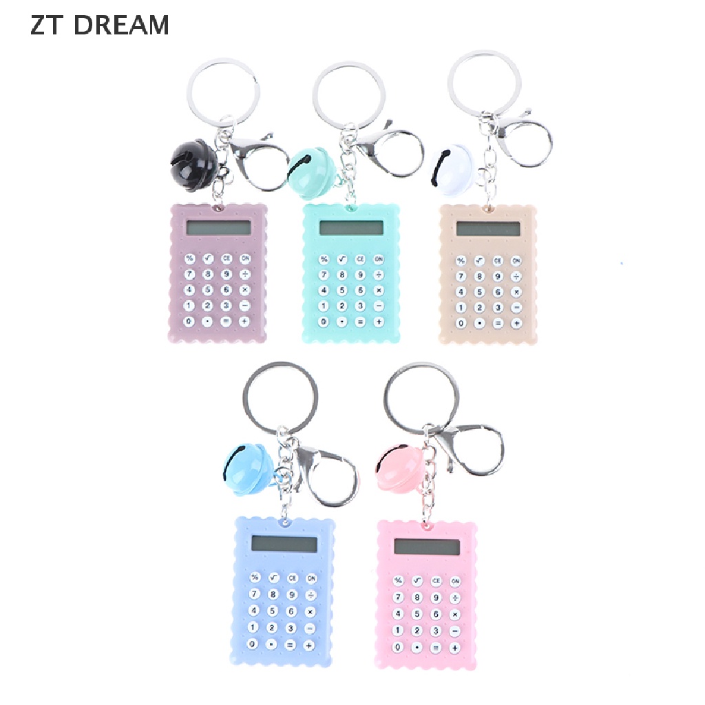 Máy tính mini cầm tay 8 chữ số siêu mỏng làm đồ dùng học tập có móc khoá