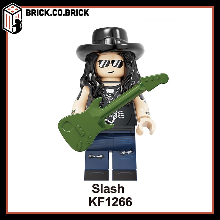 KF6105 - Đồ chơi lắp ráp minifigure mô hình sáng tạo non lego và minifigure nhân vật lego nhóm nhạc Rock Guns n Roses.