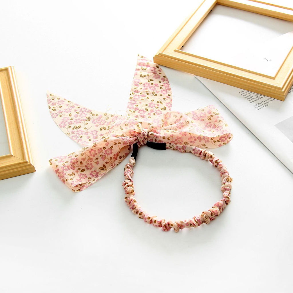 Băng đô hoa buộc ,kết tóc vải voan hoa đơn giản