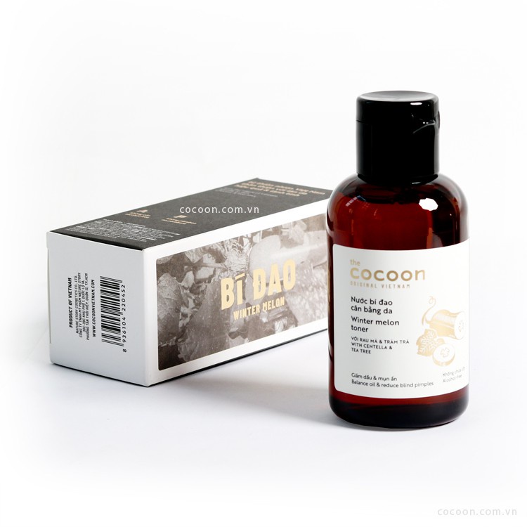 Combo Toner Nước bí đao cân bằng da Cocoon 140ml + Son dưỡng dầu dừa Bến Tre cocoon 5g - Vegan Society