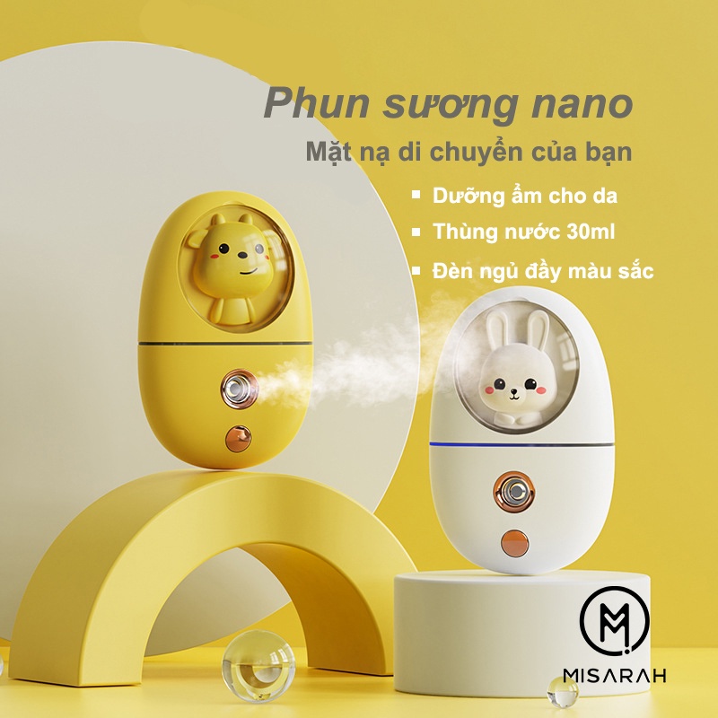 Máy phun sương nano dưỡng ẩm mặt mini cầm tay tiện dụng 2021