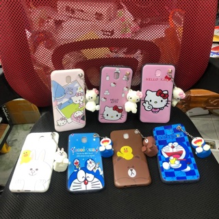 Ốp lưng Samsung J7pro dẻo in hình kèm móc treo