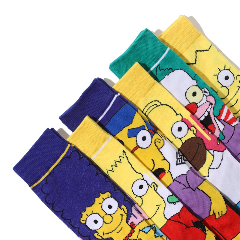 Vớ Thoáng Khí Họa Tiết Hoạt Hình Simpson Dễ Thương Thời Trang