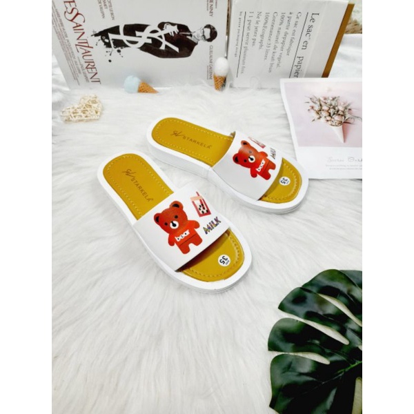 Dép Bánh Mỳ Gấu Trà Sữa Đủ Màu Đủ Size bm_gau