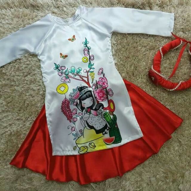 Set Áo dài cách tân bé gái