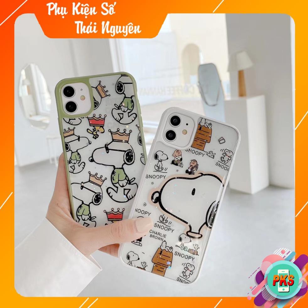 Ốp lưng iphone - Ốp iphone Kim tuyến Cartoon Snoopy 6/6s/6plus/6splus/ 7plus/ 8plus / x /xs /xs max /11 /11 promax