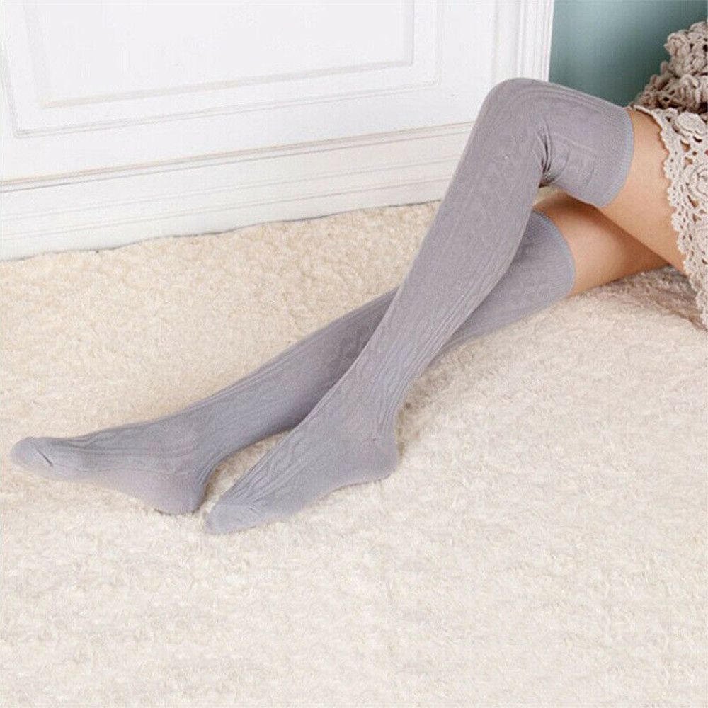Vớ đùi co giãn tốt giữ ấm 8 màu tùy chọn