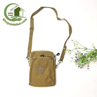 Túi đeo chéo Kipling màu trơn - túi du lịch nhỏ gọn đựng điện thoại, bóp ví tiền - 20cm x 14cm - màu ngẫu nhiên