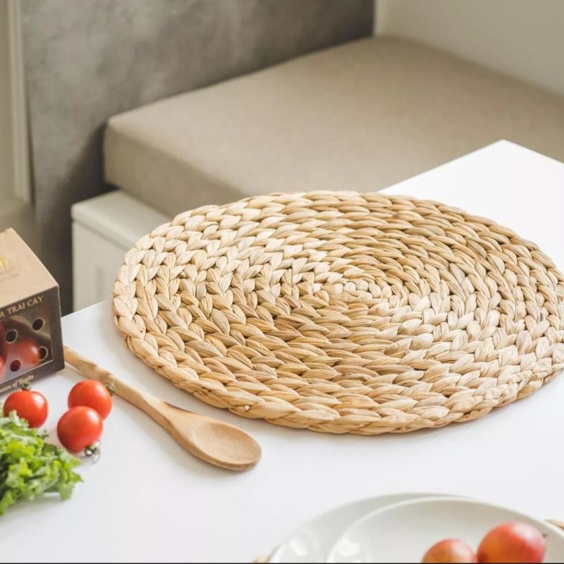 Thảm lục bình size 37cm trang trí, phụ kiện chụp ảnh decor đẹp, cói