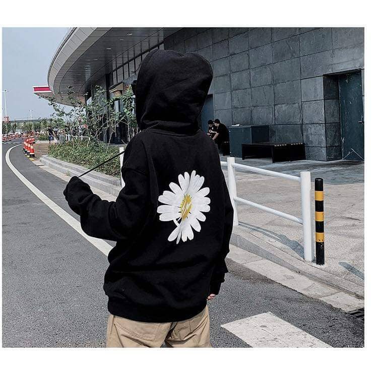 ÁO HOODIE form rộng HOA CÚC G-DRAGON unisex - Áo hoodie nam nữ vải thun nỉ bông đẹp mùa đông Tết 2020