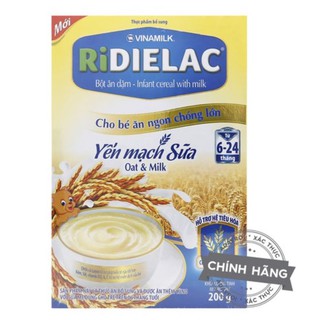 BỘT ĂN DẶM RIDIELAC YẾN MẠCH SỮA - HỘP GIẤY 200G