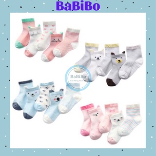 1 Set tất lưới cổ cao cho bé trai/bé gái (1 set 5 đôi) (sỉ) - Babibo