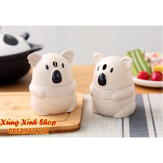 Lọ để tăm lúa mạch hình gấu trúc