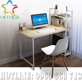 Bàn học liền giá sách