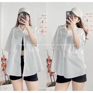 Set sơ mi tay lỡ 1 túi + áo 2 dây