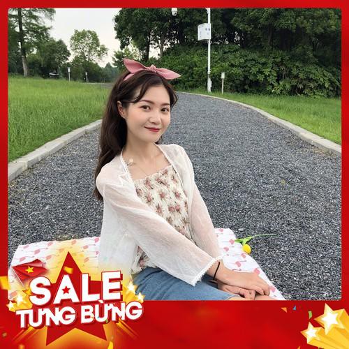 Áo Khoác Trắng Voan Mỏng Viền Ren Khoác Nhẹ Đi Biển Cardigan -Hàng nhập khẩu