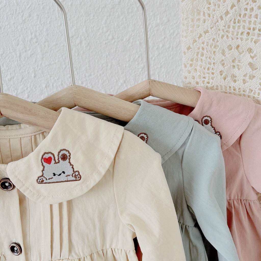 Áo khoác kaki dáng váy cho bé gái 1-5 tuổi (Mã 025)