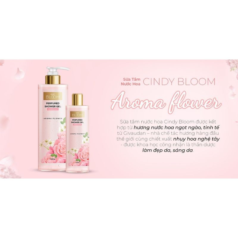 (4 MÙI) Sữa tắm nước hoa Cindy Bloom 640g