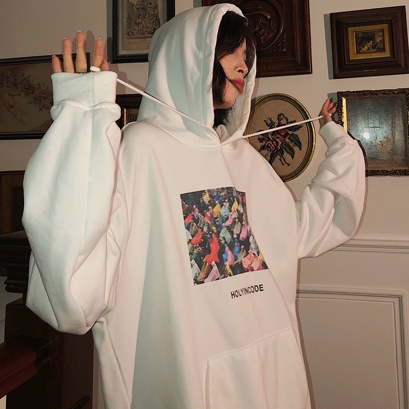 NRVP Áo Hoodie Dáng Rộng Thời Trang Hàn Quốc 2022 Dành Cho Nữ