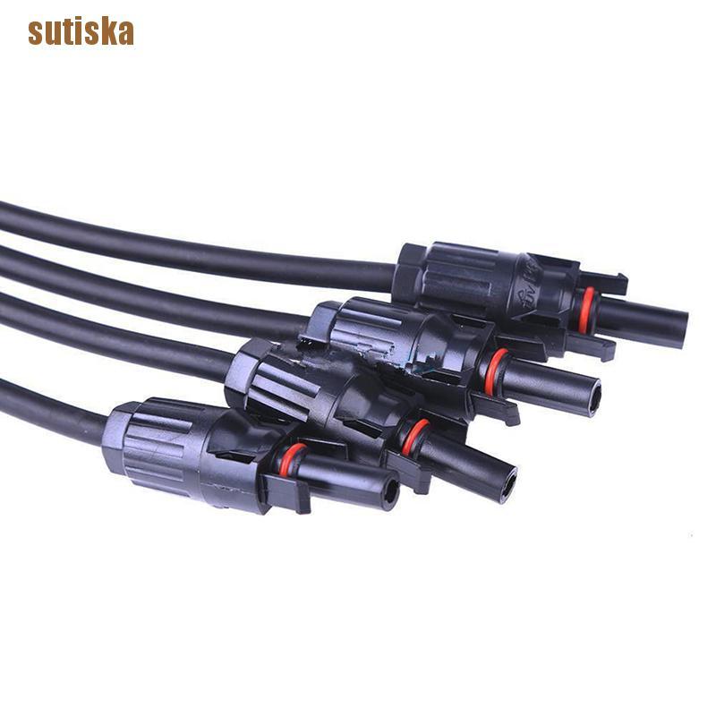 sutiska 2pcs MC4 Solar Style Branch Panel Cable Connector Y Type 1 to 4 NEW GUK