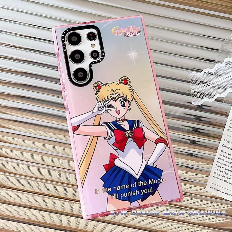 Ốp Điện Thoại Silicone Mềm Trong Suốt Chống Sốc In Hình Sailor Moon Cho Samsung S20 S21 S22 S20Ultra S21Ultra S22Ultra S20+ S21+ S22 Plus