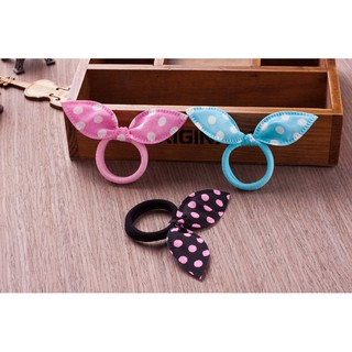 Set 10 dây cột tóc nơ chấm bi xinh xắn