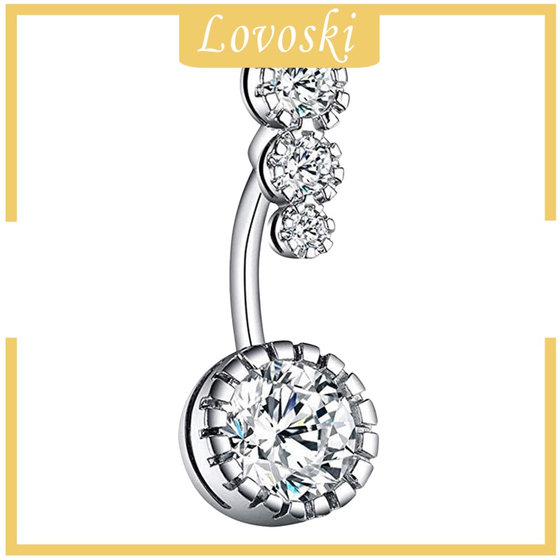 Khuyên Rốn Đính Đá Bằng Thép Y Tế