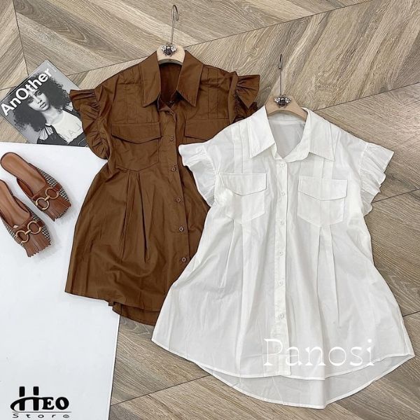 Áo kiểu nữ đẹp ngắn tay bánh bèo cánh tiên trẻ trung sang chảnh - Mã A606