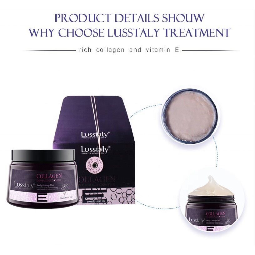 Bộ Dầu Gội Xả, Kem ủ tóc, Tinh Dầu Lusstaly Vitain E phục hồi hư tổn