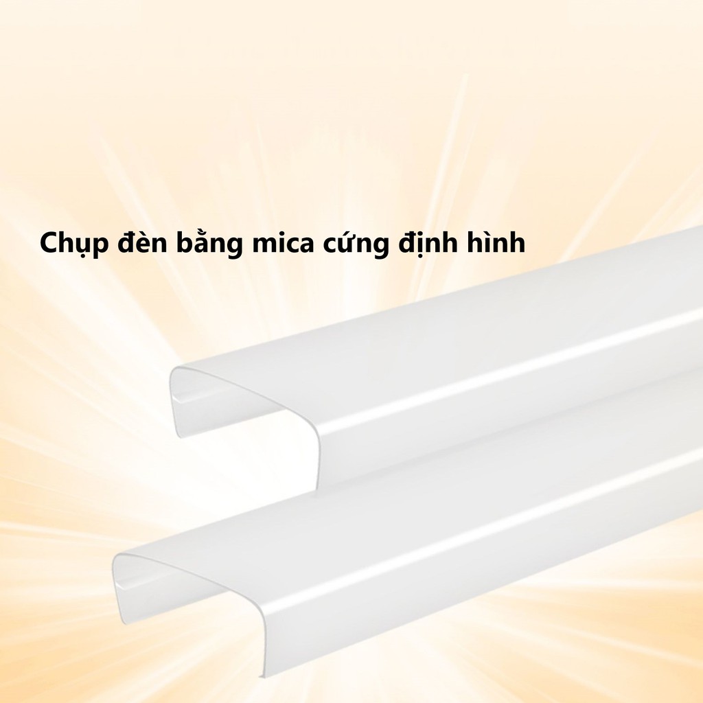 Đèn bán nguyệt cao cấp 60W đầu vuông - đèn tuýp mica tản nhiệt nhôm siêu sáng (ánh sáng trắng - bảo hành 24 tháng)