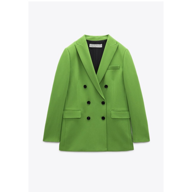 Zara Bộ Áo Khoác Vest Dáng Ôm Cài Hai Hàng Nút Phối Quần Dài Lưng Vừa Thời Trang Mùa Xuân 2761049 2761042