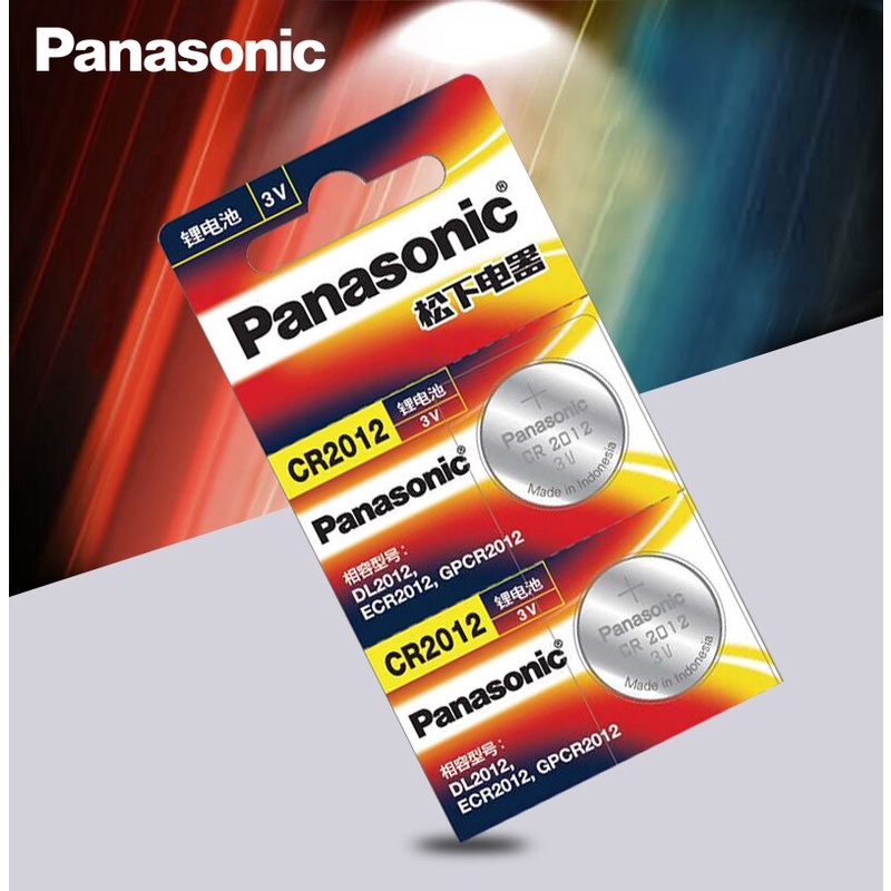 [Vỉ 2 Viên] Pin CR2012 Panasonic Pin 3V Lithium Made in Indonesia