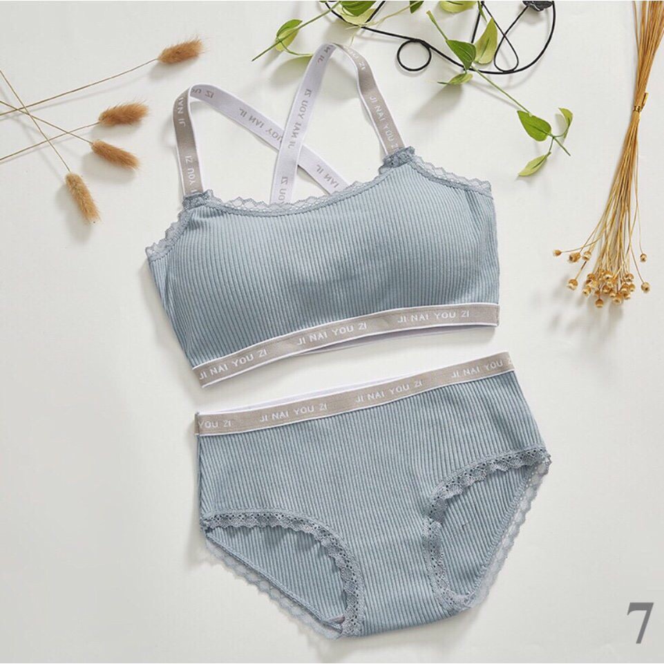 Siêu phẩm Bra bộ thun gân tăm | BigBuy360 - bigbuy360.vn