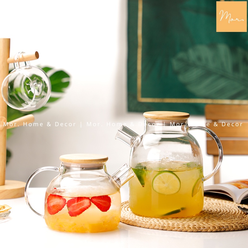 Bình nước thủy tinh chịu nhiệt 1L - 1.6L