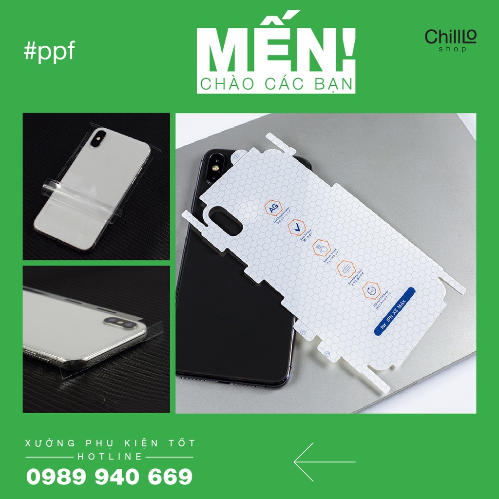 Miếng Dán iPhone PPF Mặt Sau Cho Điện Thoại iPhone - PPF Nhám Chống Vân Tay Mặt Lưng Dành Cho iPhone 6 Tới 13 Pro Max